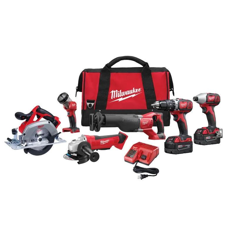 Milwaukee M18 Cordless Brushed 6 Tool Combo Kit