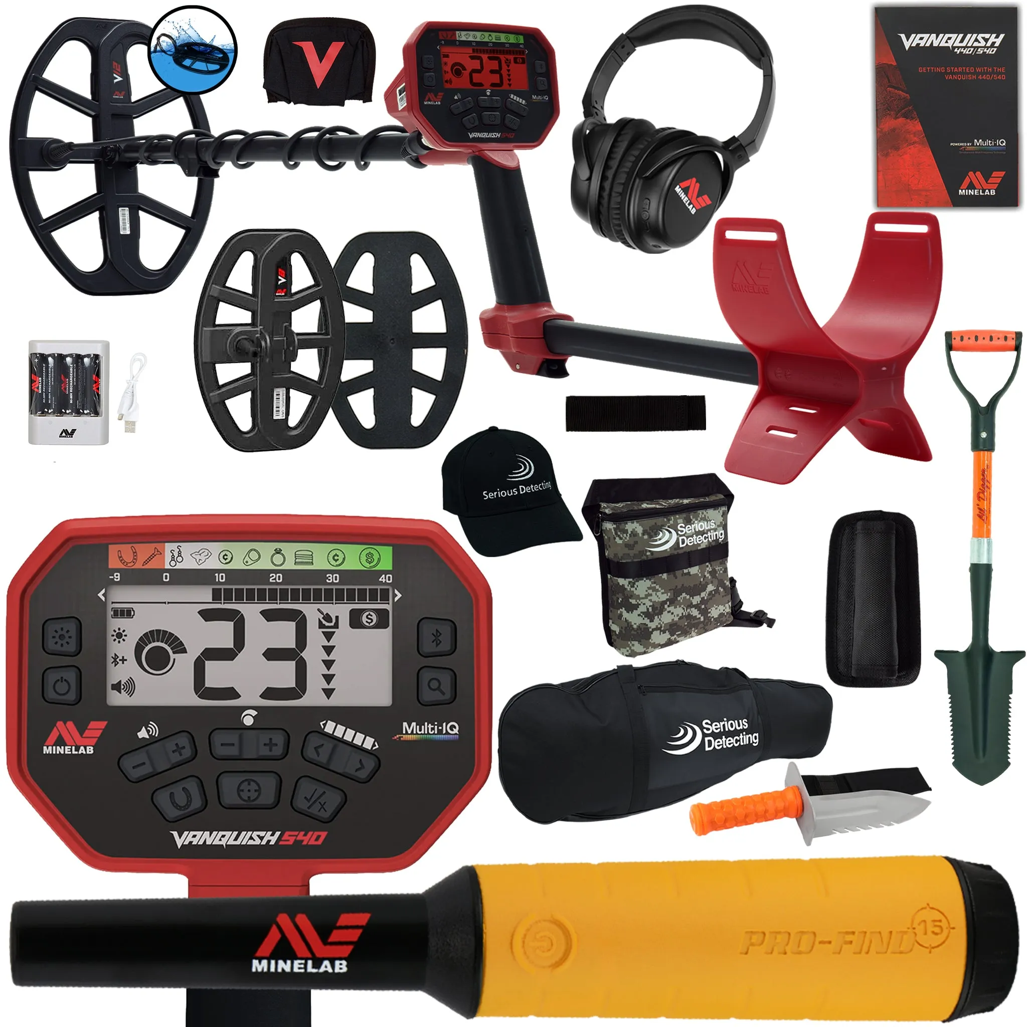 Minelab VANQUISH 540 Pro Pack Metal Detector Pro Package - PKSD