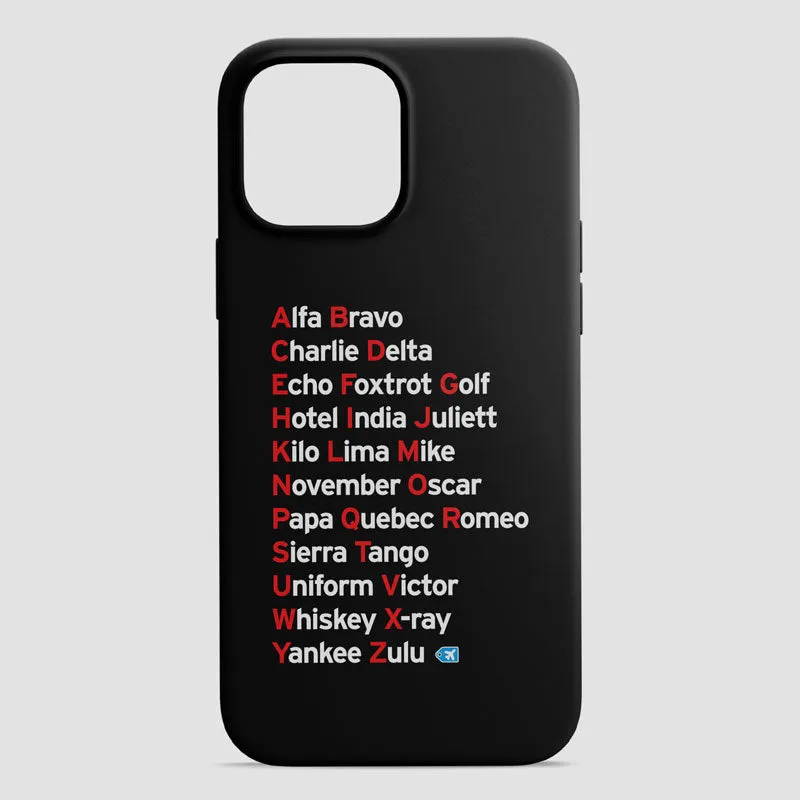 NATO Phonetic Alphabet - Phone Case