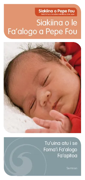 Newborn Hearing Screening: Referral to an Audiologist - Samoan version