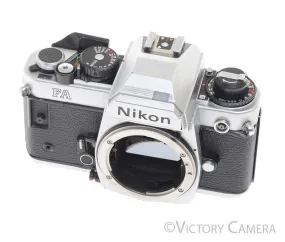 Nikon FA Chrome Camera Body with Matrix Metering -New Seals -