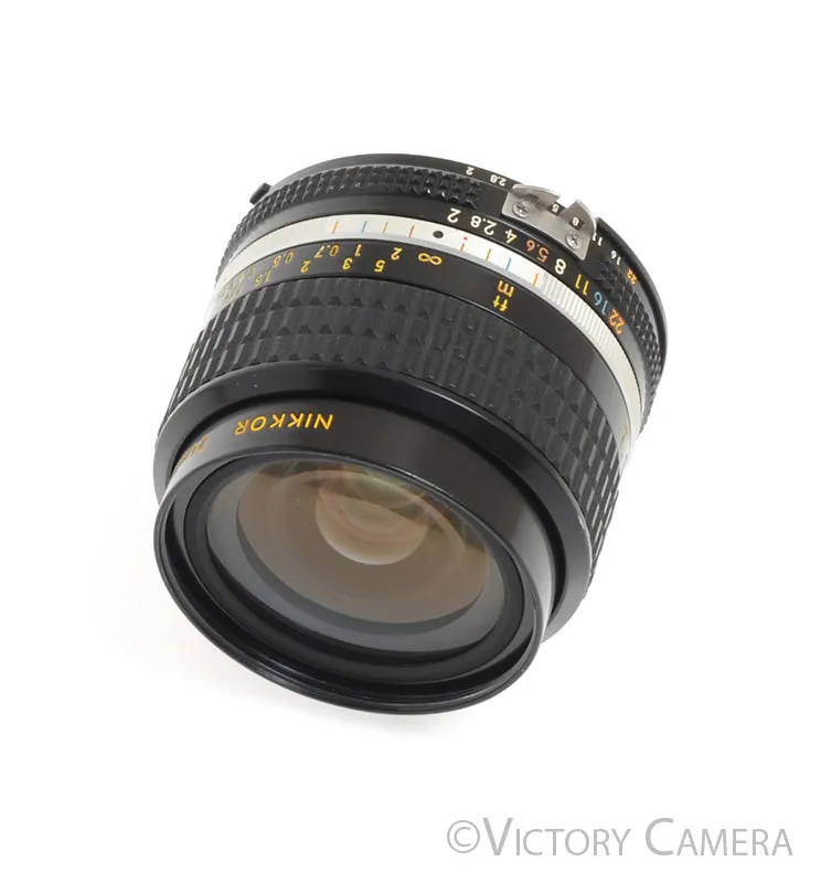 Nikon Nikkor 24mm f2 AI-S Fast Wide Angle Lens -Yellow Text, T.S.A, Low Serial-