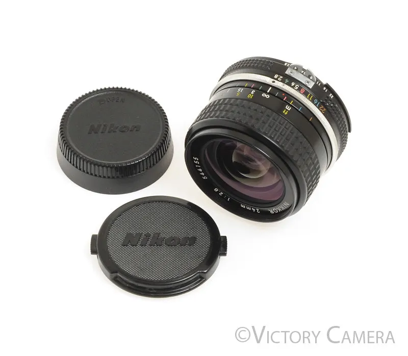 Nikon Nikkor 24mm f2.8 AI Wide Angle Prime Lens -Clean- EX 