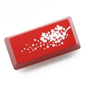 Novelty Keycaps ABS Etched Shine-Through sakura black red enter backspace