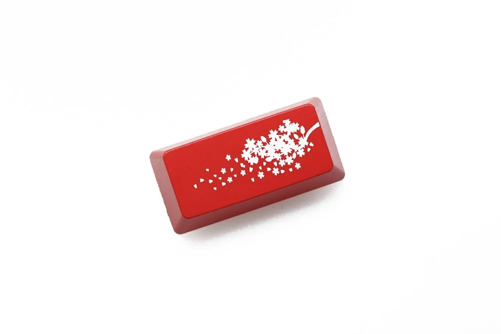 Novelty Keycaps ABS Etched Shine-Through sakura black red enter backspace