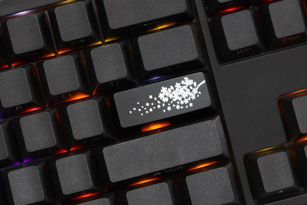 Novelty Keycaps ABS Etched Shine-Through sakura black red enter backspace