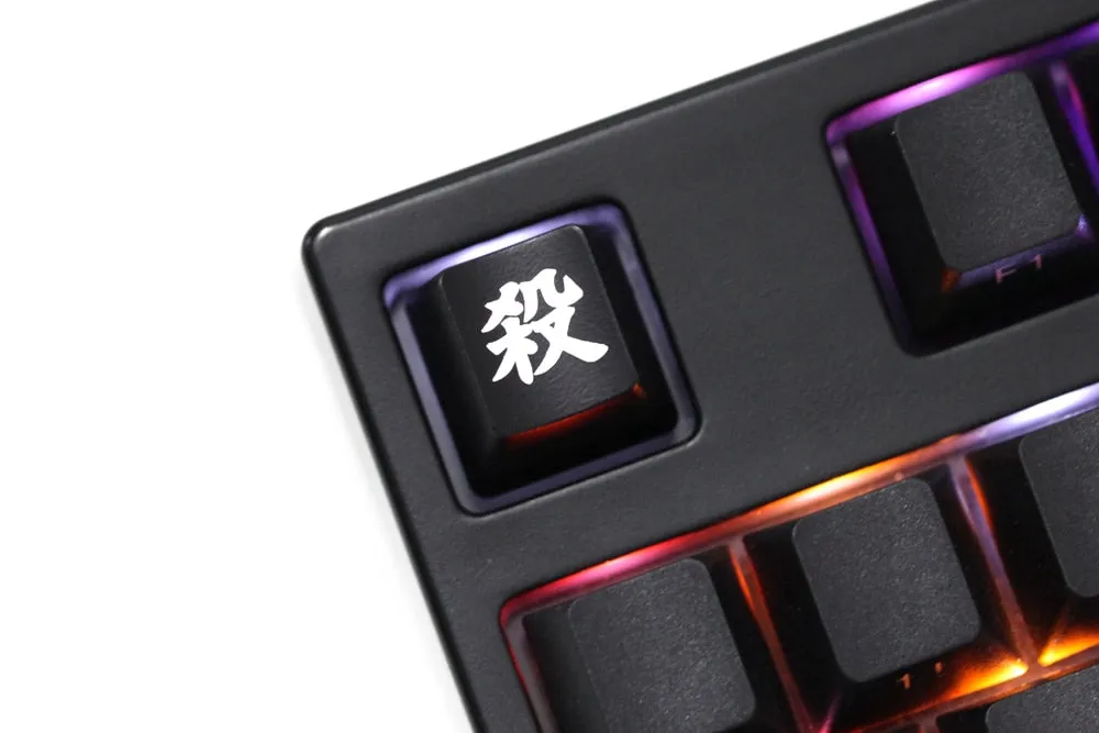 Novelty Shine Through Keycaps ABS Etched back lit black red r1 SEKIRO Shadows Die Twice Sick bad Ninja Kill Cai Shinobi