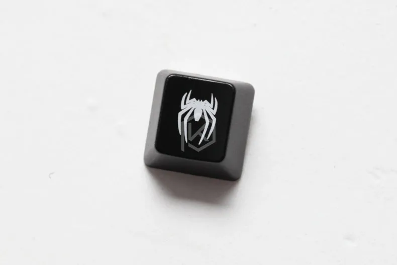 Novelty Shine Through Keycaps ABS Etched, Shine-Through Avengers Infinity War hero logo black red custom mechanical keyboards