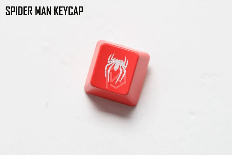 Novelty Shine Through Keycaps ABS Etched, Shine-Through Avengers Infinity War hero logo black red custom mechanical keyboards