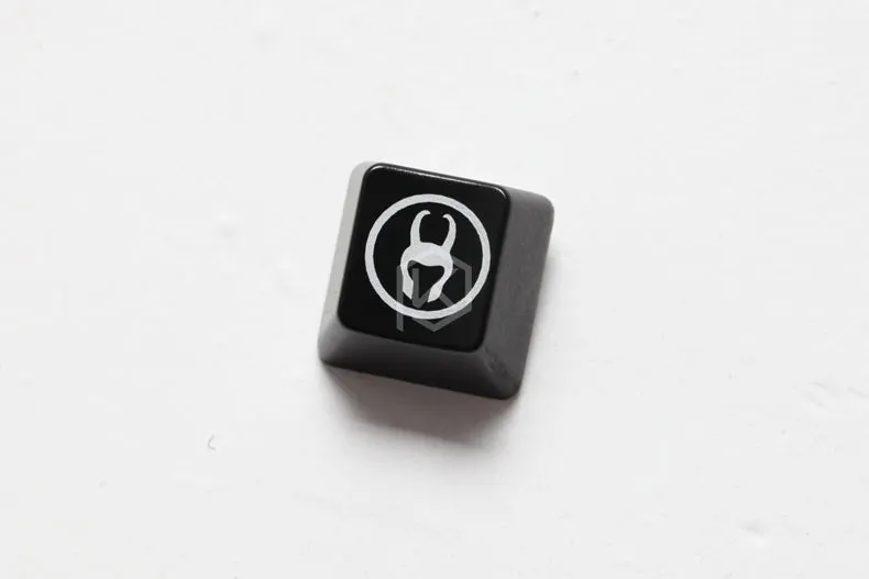 Novelty Shine Through Keycaps ABS Etched, Shine-Through Avengers Infinity War hero logo black red custom mechanical keyboards