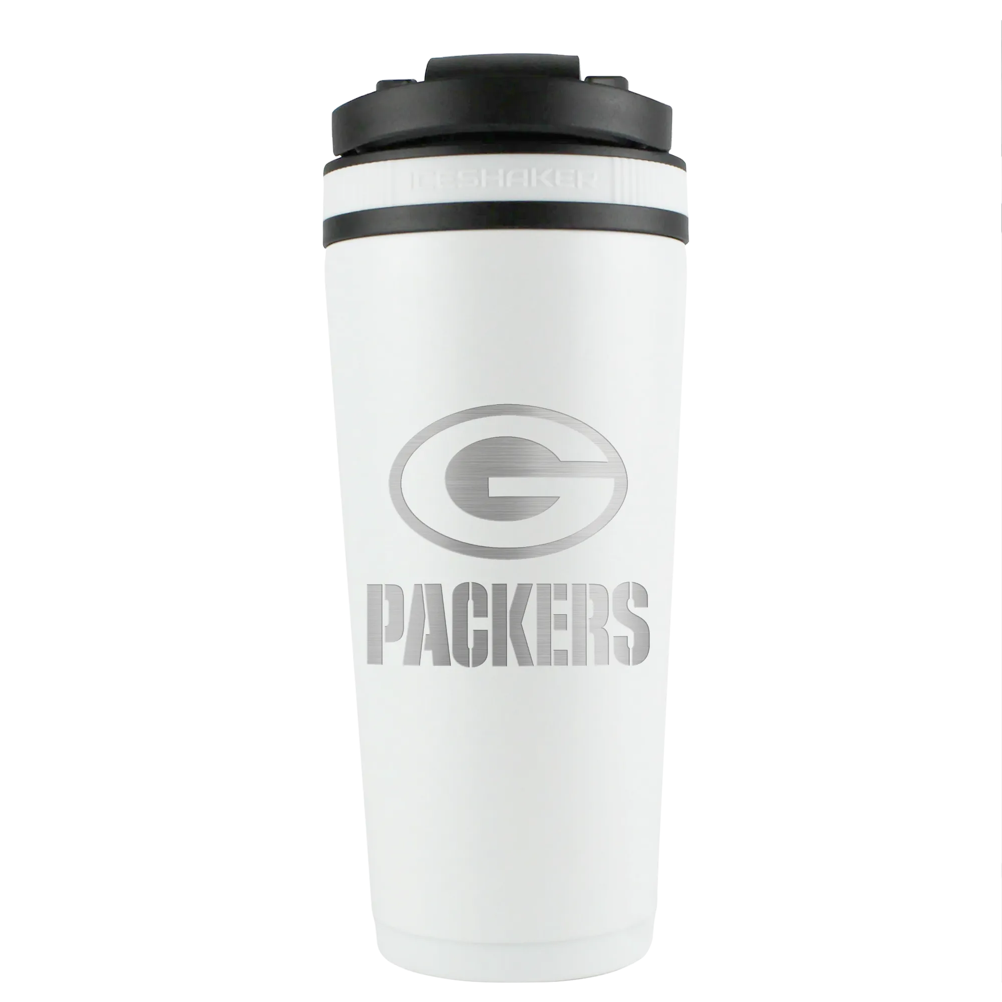 Officially Licensed Green Bay Packers 26oz Ice Shaker - White