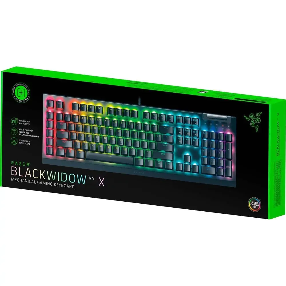 Open Box - Razer BlackWidow V4 X Mechanical Gaming Keyboard with Razer Chroma RGB Backlit