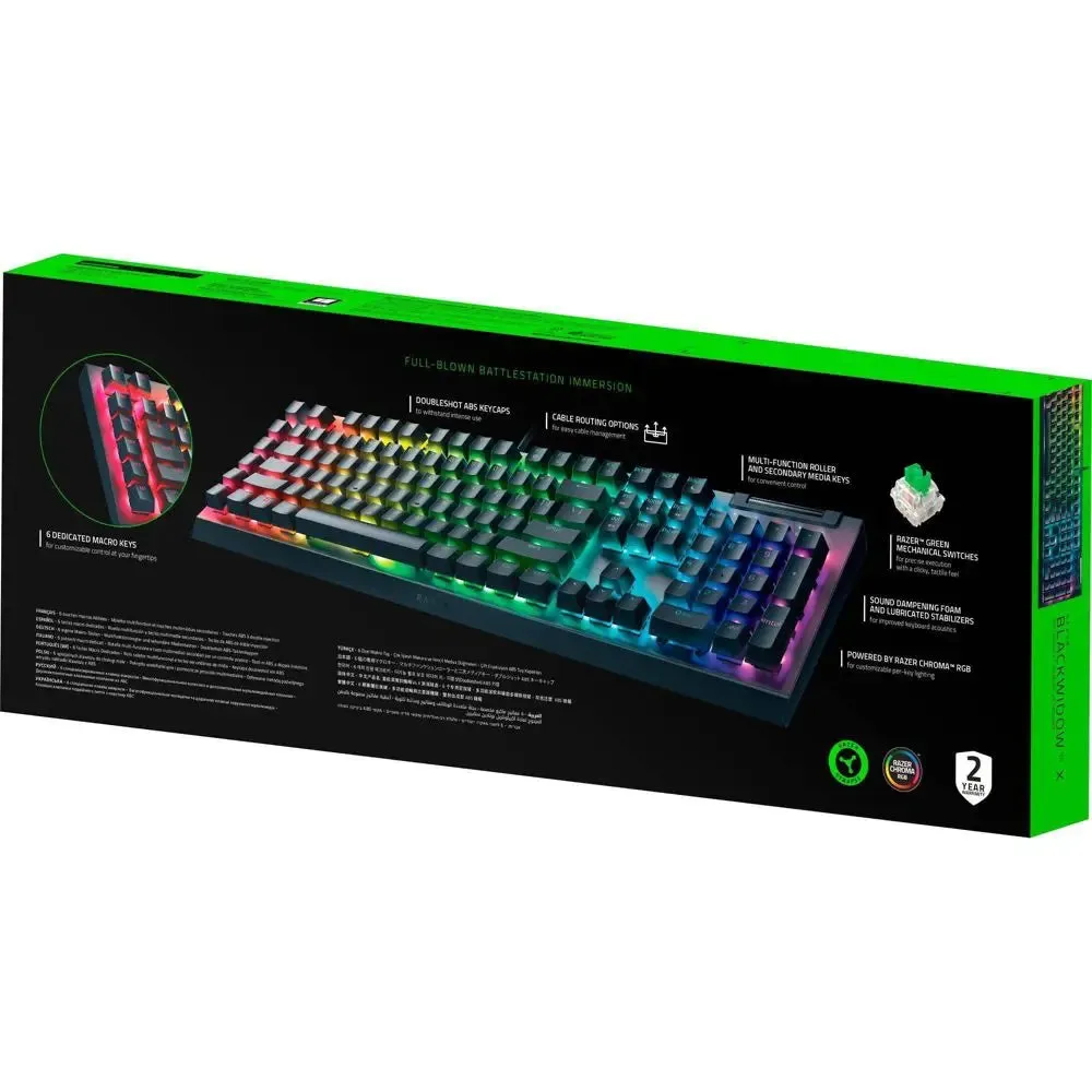 Open Box - Razer BlackWidow V4 X Mechanical Gaming Keyboard with Razer Chroma RGB Backlit