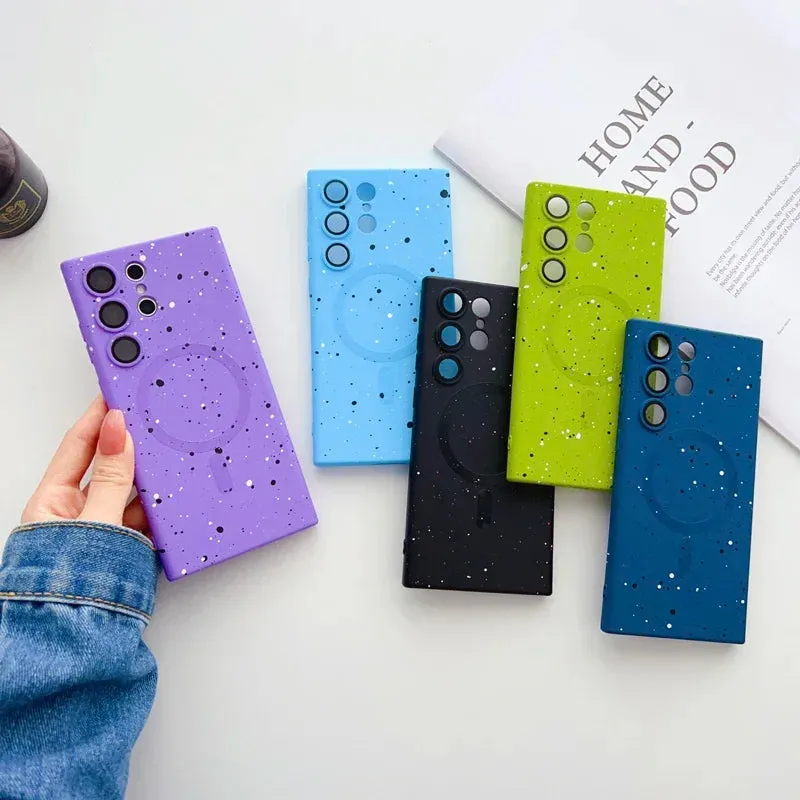 Paint Splatter Effect Silicone Magnetic Case For Samsung