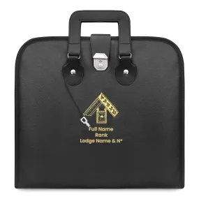 Past Master Craft English Regulation Apron Case - Soft Imitation Leather With Silver Metal Lock