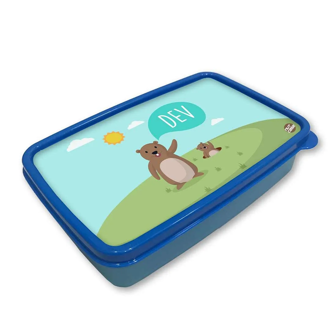 Personalized Snack Box for Kids Plastic Lunch Box for Boys -Small Bear