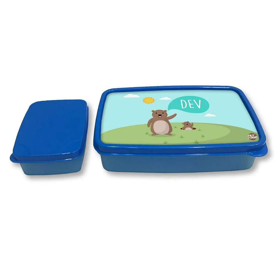 Personalized Snack Box for Kids Plastic Lunch Box for Boys -Small Bear