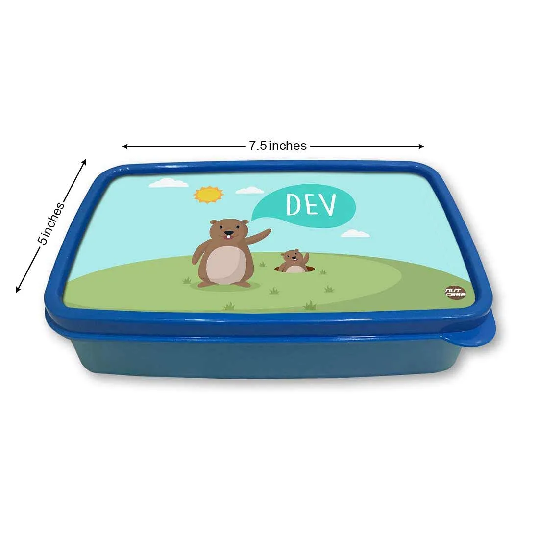 Personalized Snack Box for Kids Plastic Lunch Box for Boys -Small Bear