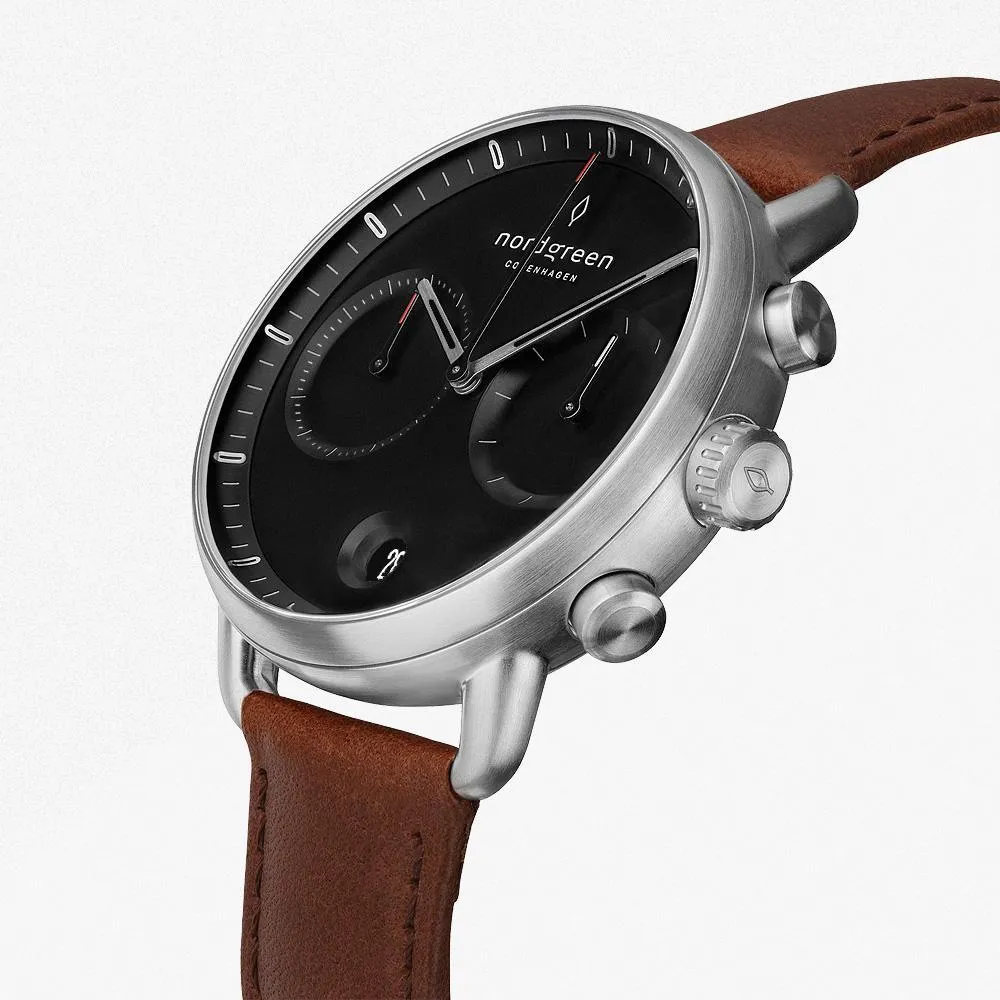 Pioneer | Black Dial - Brown Vegan Leather