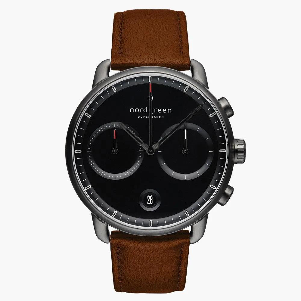 Pioneer | Black Dial - Brown Vegan Leather