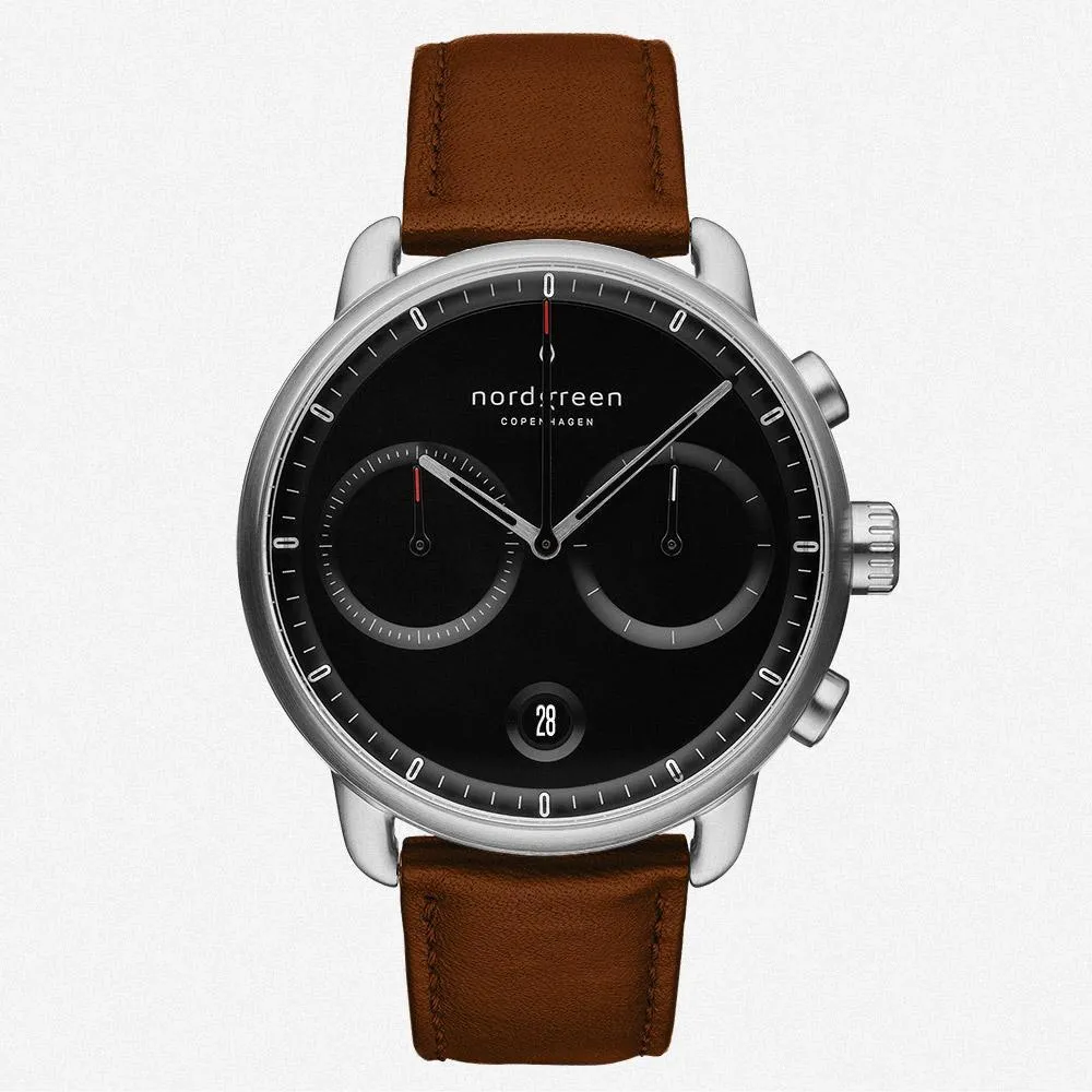 Pioneer | Black Dial - Brown Vegan Leather