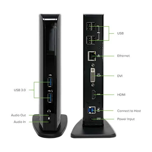 Plugable USB 3.0 Universal Laptop Docking Station for Windows