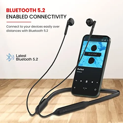 Portronics Harmonics Z5 Wireless Bluetooth Stereo Headset with 33Hrs Playtime, Double EQ Mode, 14.2 mm Dynamic Drivers, Click Action Buttons(Black)