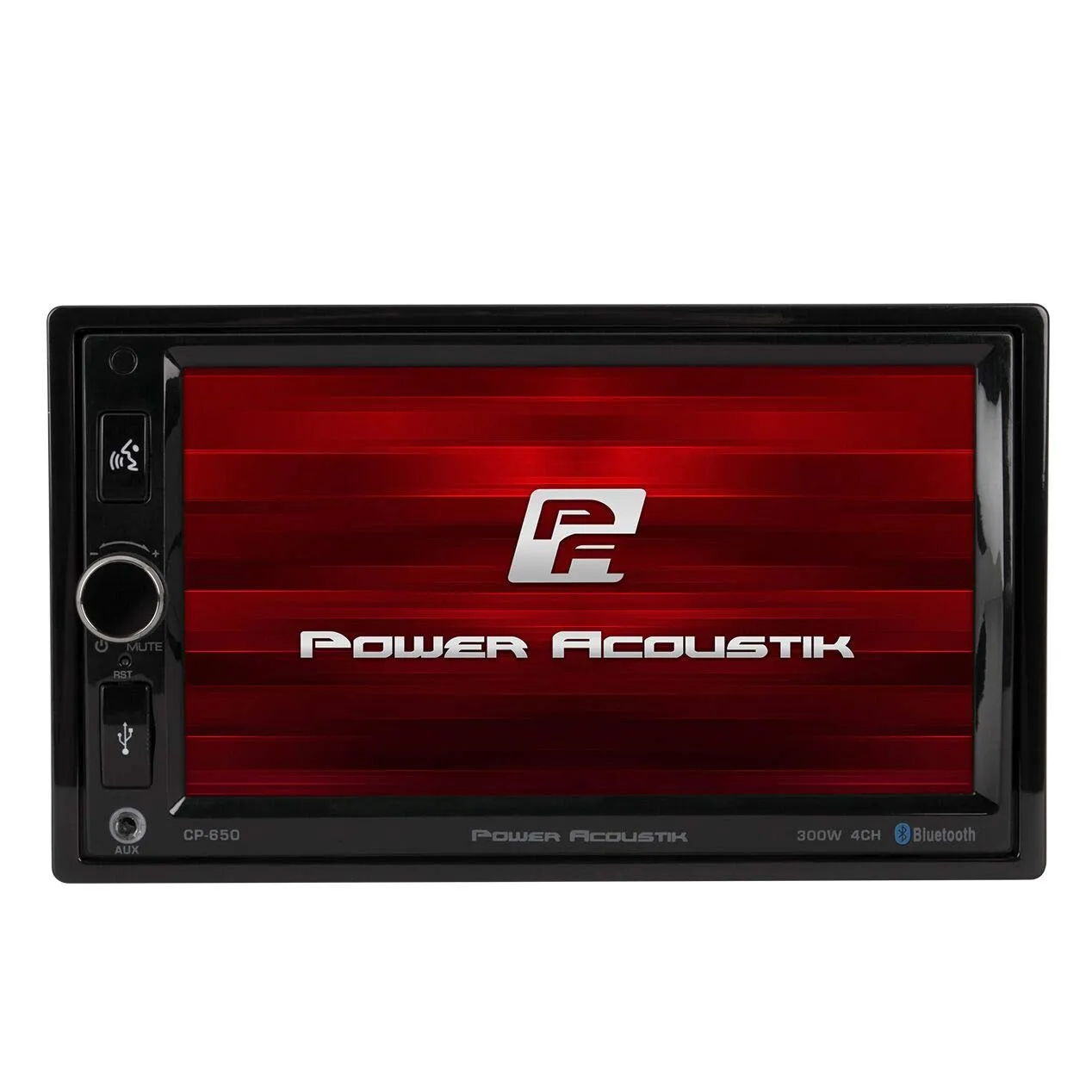 POWER ACOUSTIK CP-650 Double DIN Bluetooth in-Dash Digital Media Car Stereo Receiver with Touchscreen, Apple CarPlay, 6.5"