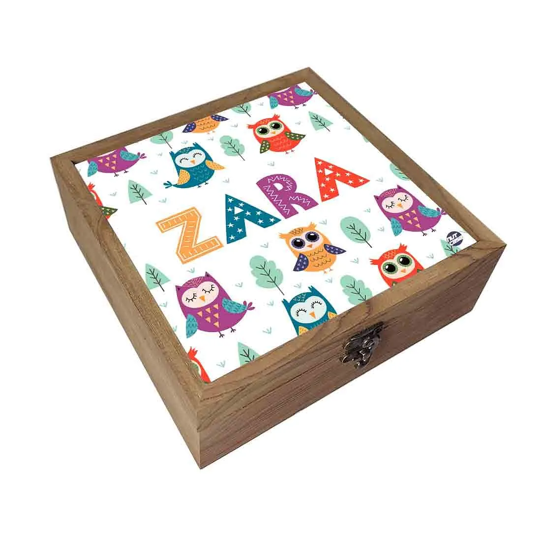 Pretty Personalized Jewellery Box for Girls - Owl and Tree