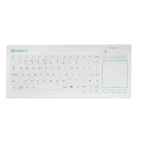 Purekeys Compact Medical Keyboard - Wired, IP66 with integrated touchpad