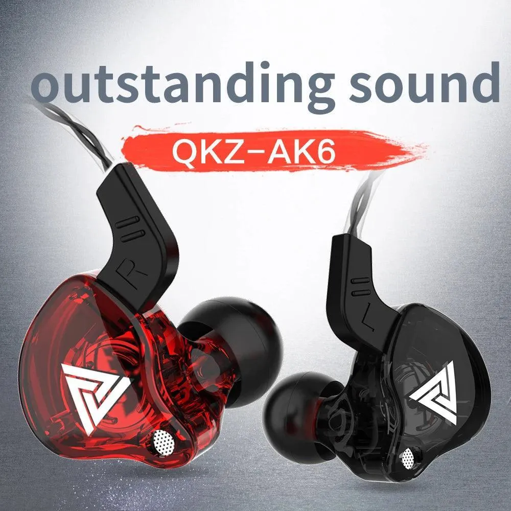 QKZ AK6 Copper Driver Earphones: Waterproof HiFi Sound