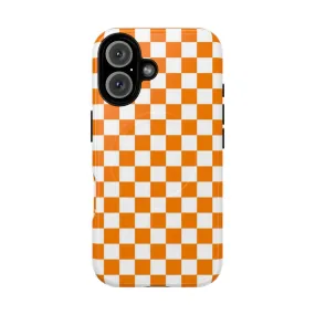 "Stylish Checkerboard-Inspired UT Phone Case for Tennessee Fans"