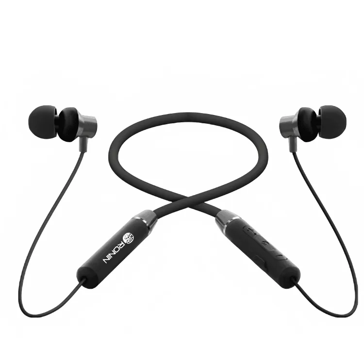 R-360 Flexible Wireless Neckband Earphones Silver