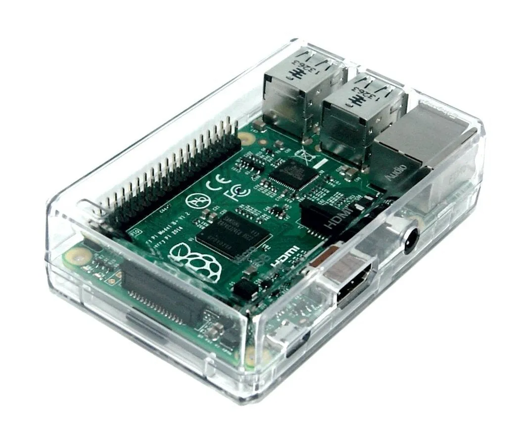 Raspberry Pi 2, 3, 3B  Closed Case, Clear