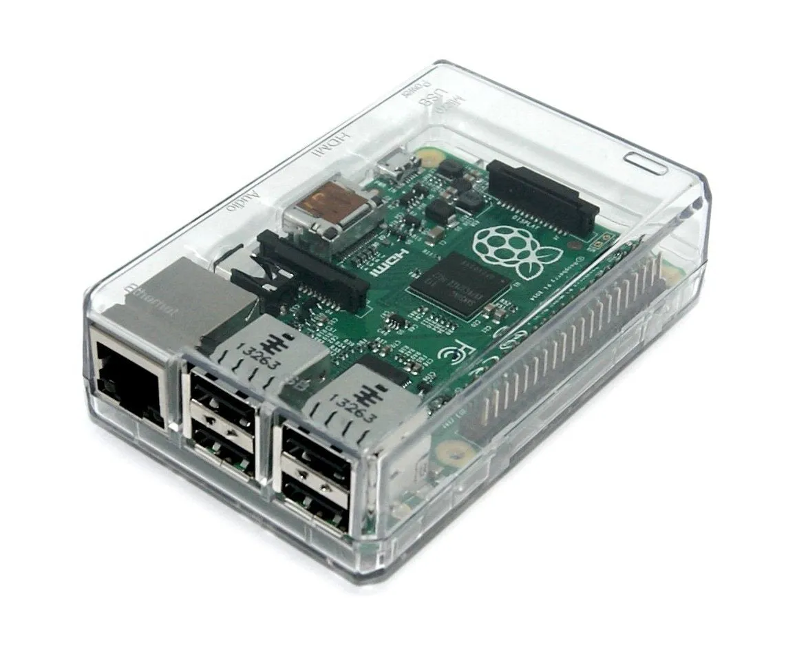 Raspberry Pi 2, 3, 3B  Closed Case, Clear