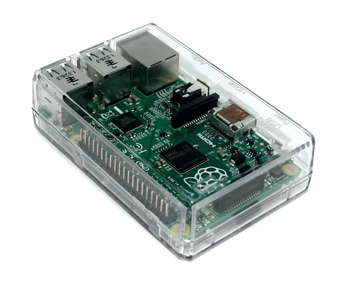 Raspberry Pi 2, 3, 3B  Closed Case, Clear