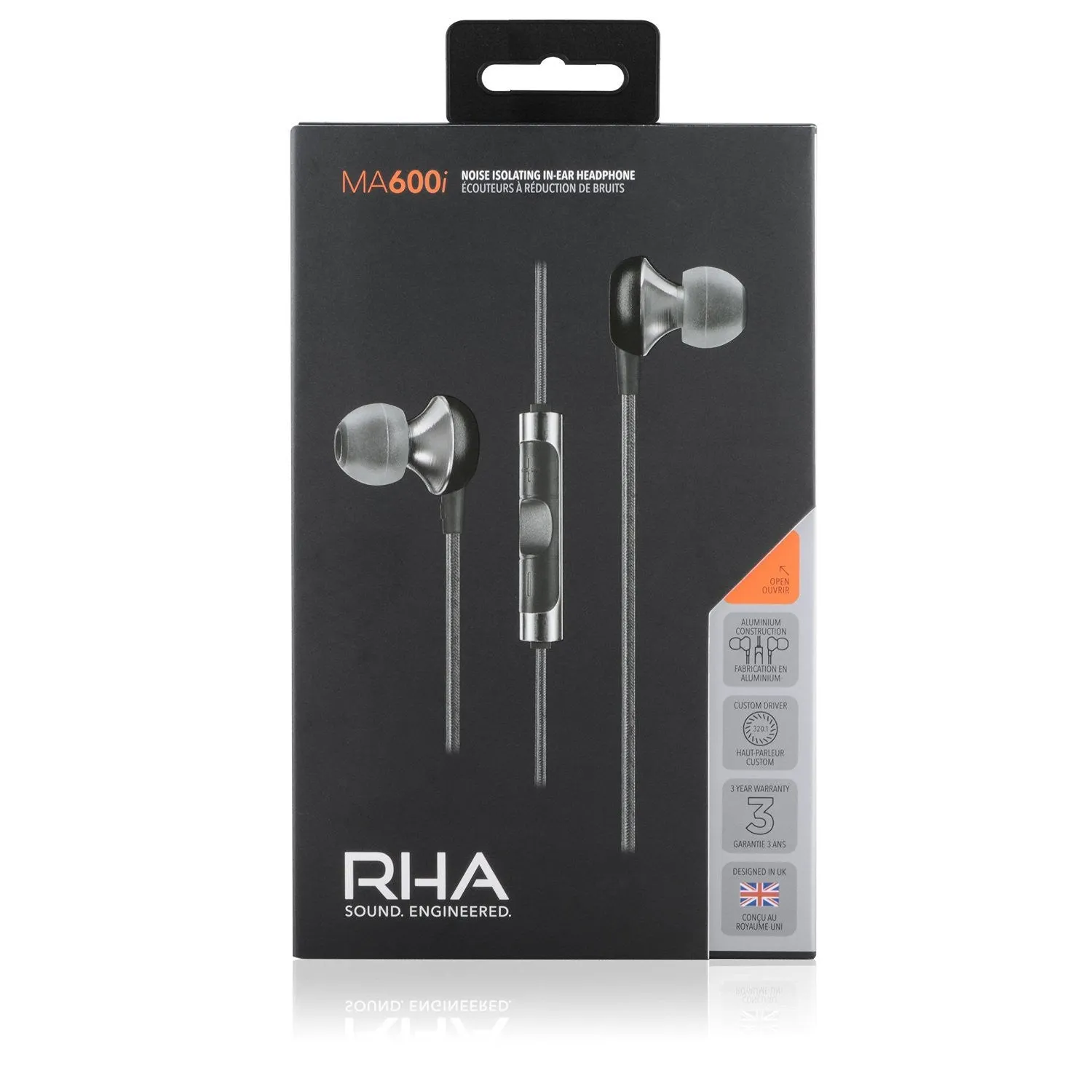 RHA MA600i Noise Isolating In-Ear Headphone with Remote and Microphone