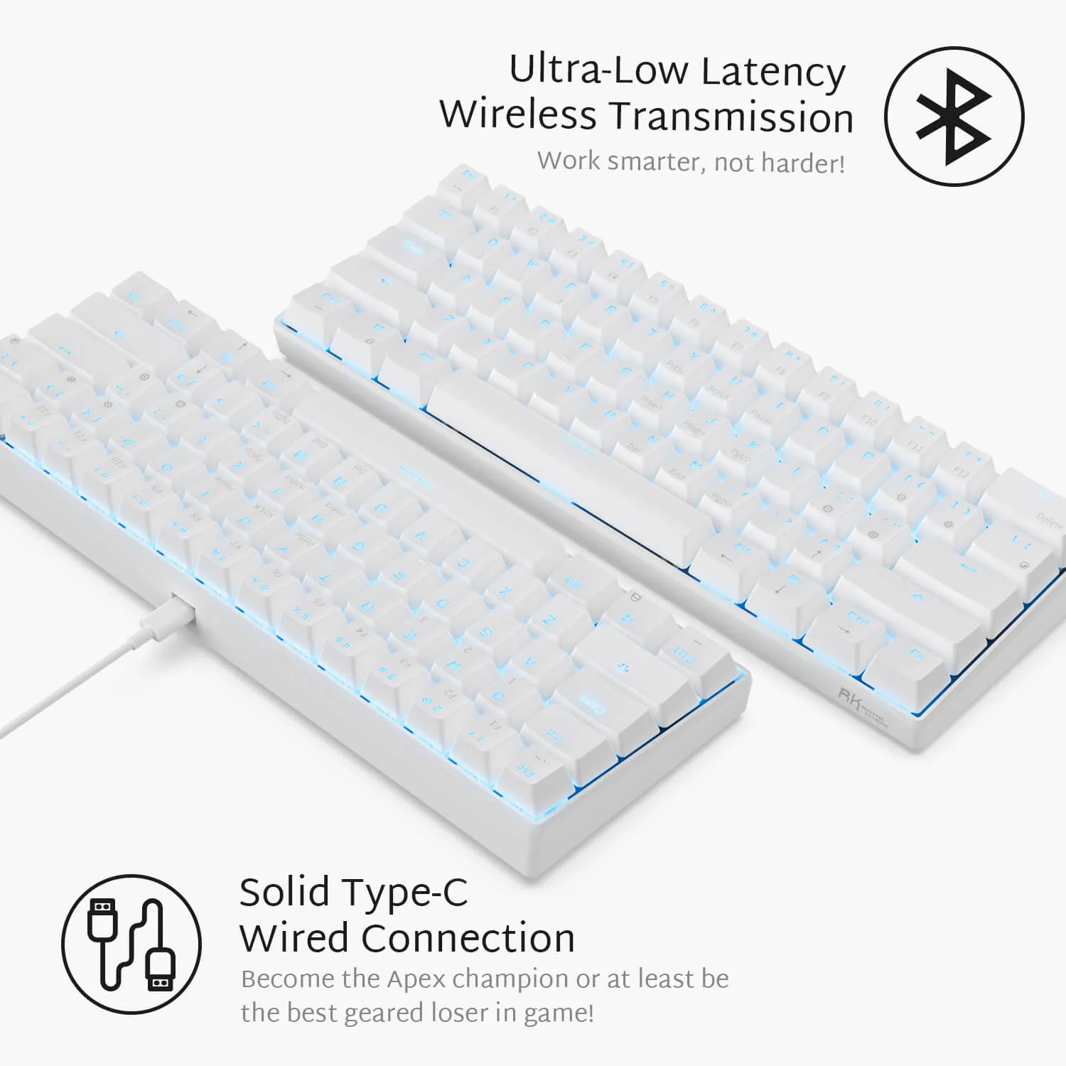 RK61 60% Triple Mode Wireless Mechanical Keyboard (Open-Box) -Only Ship To USA