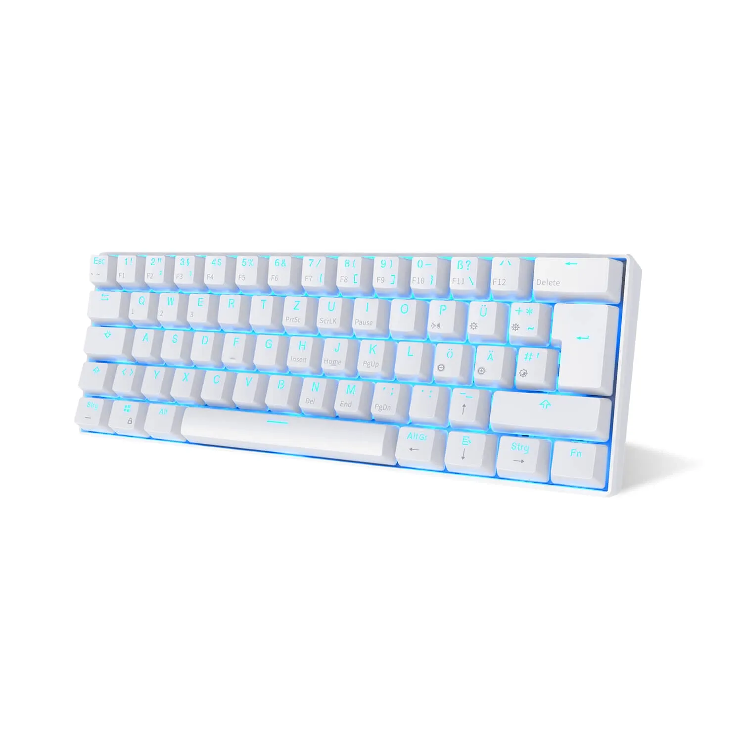 RK61-DE 60% QWERTZ Mechanische Tastatur (Einfarbig hintergrundbeleuchtet)