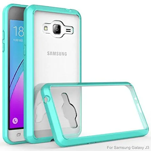 Samsung Galaxy J3 Case / J3V Case | Express Prime Case | Galaxy Sky Case | Amp Prime Case | Galaxy Sol Hybrid Armor EZ-Grip Bumper Case - Teal