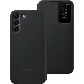 Samsung Galaxy S22  Smart View Cover Clear Case - Black (Official) (New)