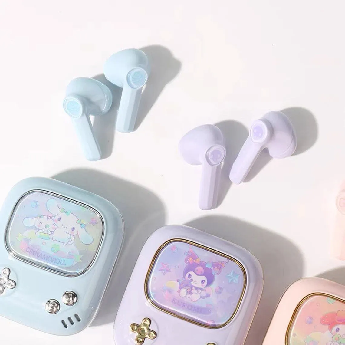 Sanrio Game Player Style TWS Bluetooth Earphones My Melody Kuromi Cinnamoroll Pochacco