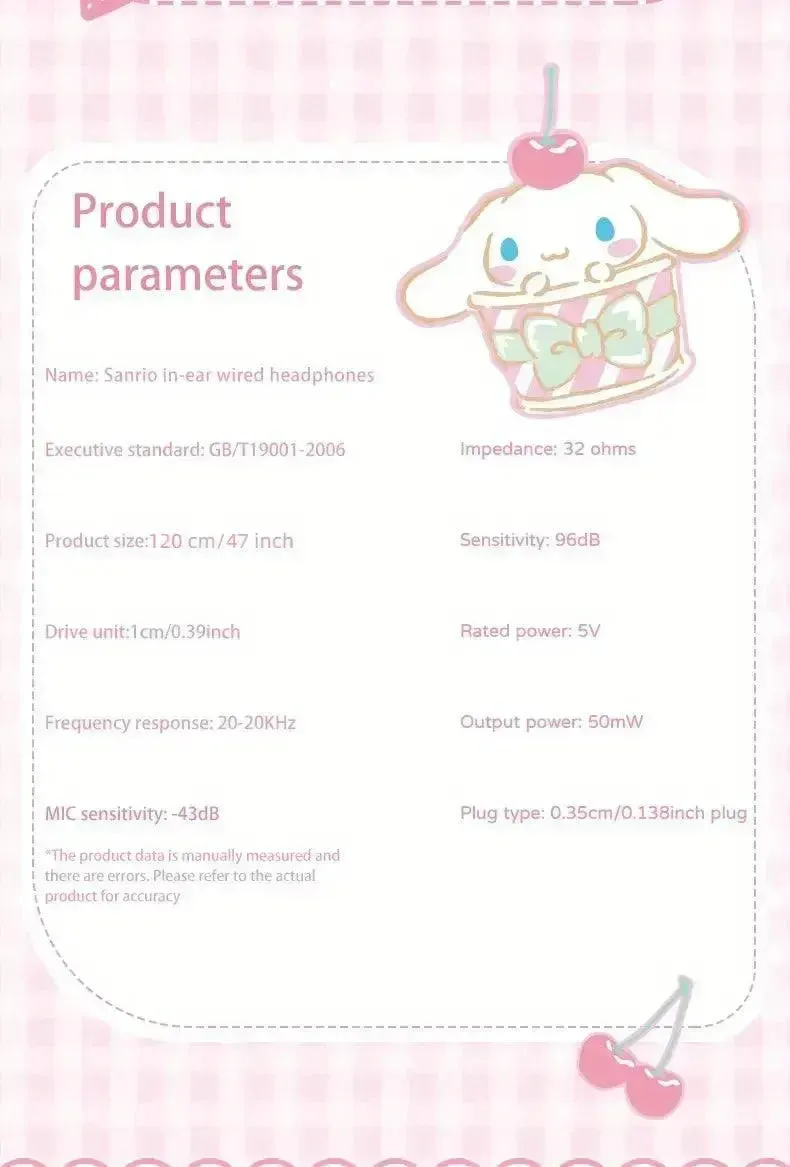 Sanrio Trendy In-Ear Wired Earphones