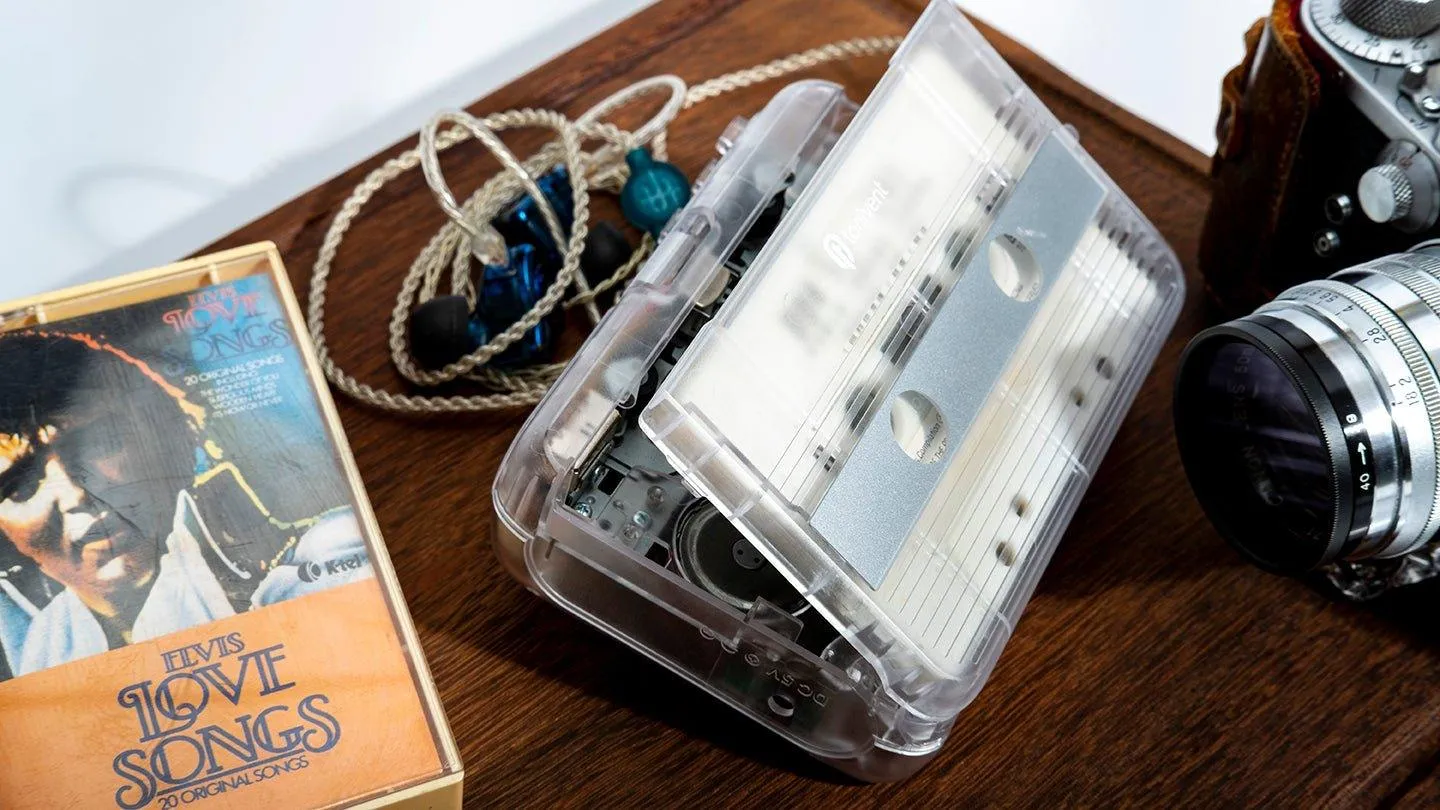 Simple pure white cassette walkman player