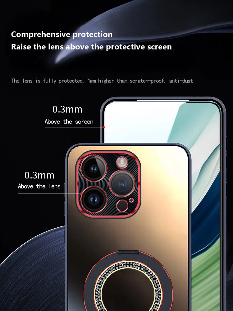 Skin Friendly Two-color AG Matte  Magnetic Phone Case For IPhone