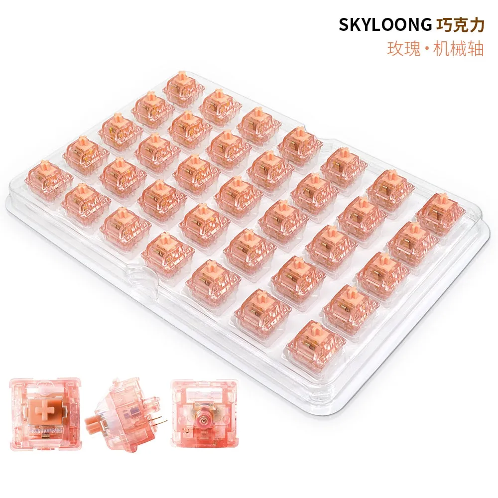 SKYLOONG Chocolate Switch 5pin SMD RGB mx stem switch for mechanical keyboard Brown Yellow Silent Red Silver Milk Rose 35 in 1