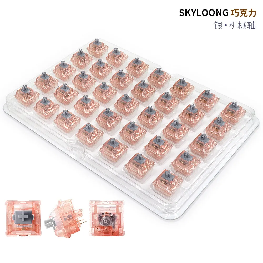 SKYLOONG Chocolate Switch 5pin SMD RGB mx stem switch for mechanical keyboard Brown Yellow Silent Red Silver Milk Rose 35 in 1