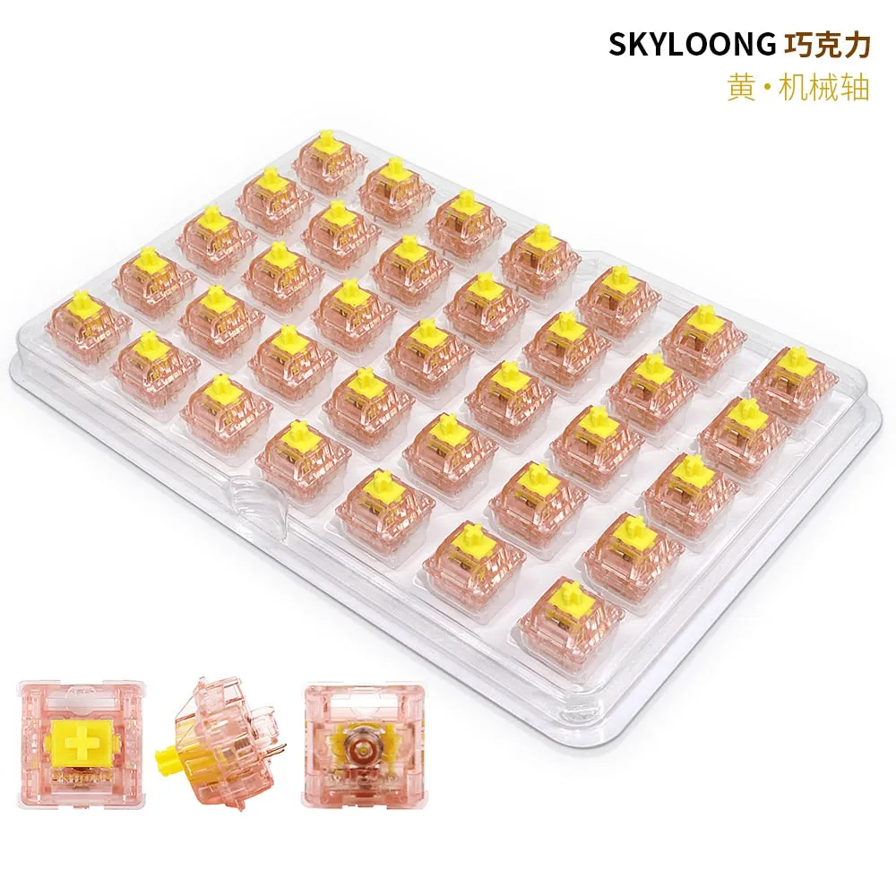 SKYLOONG Chocolate Switch 5pin SMD RGB mx stem switch for mechanical keyboard Brown Yellow Silent Red Silver Milk Rose 35 in 1