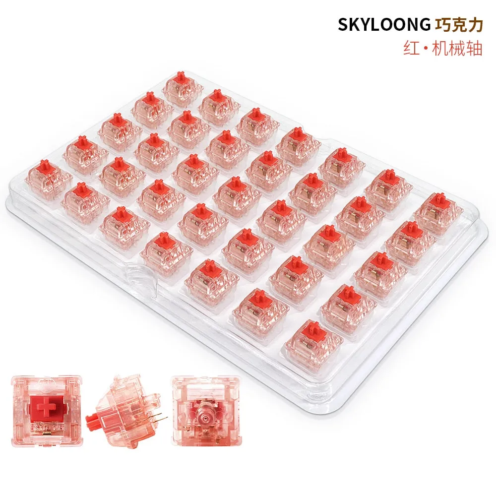 SKYLOONG Chocolate Switch 5pin SMD RGB mx stem switch for mechanical keyboard Brown Yellow Silent Red Silver Milk Rose 35 in 1