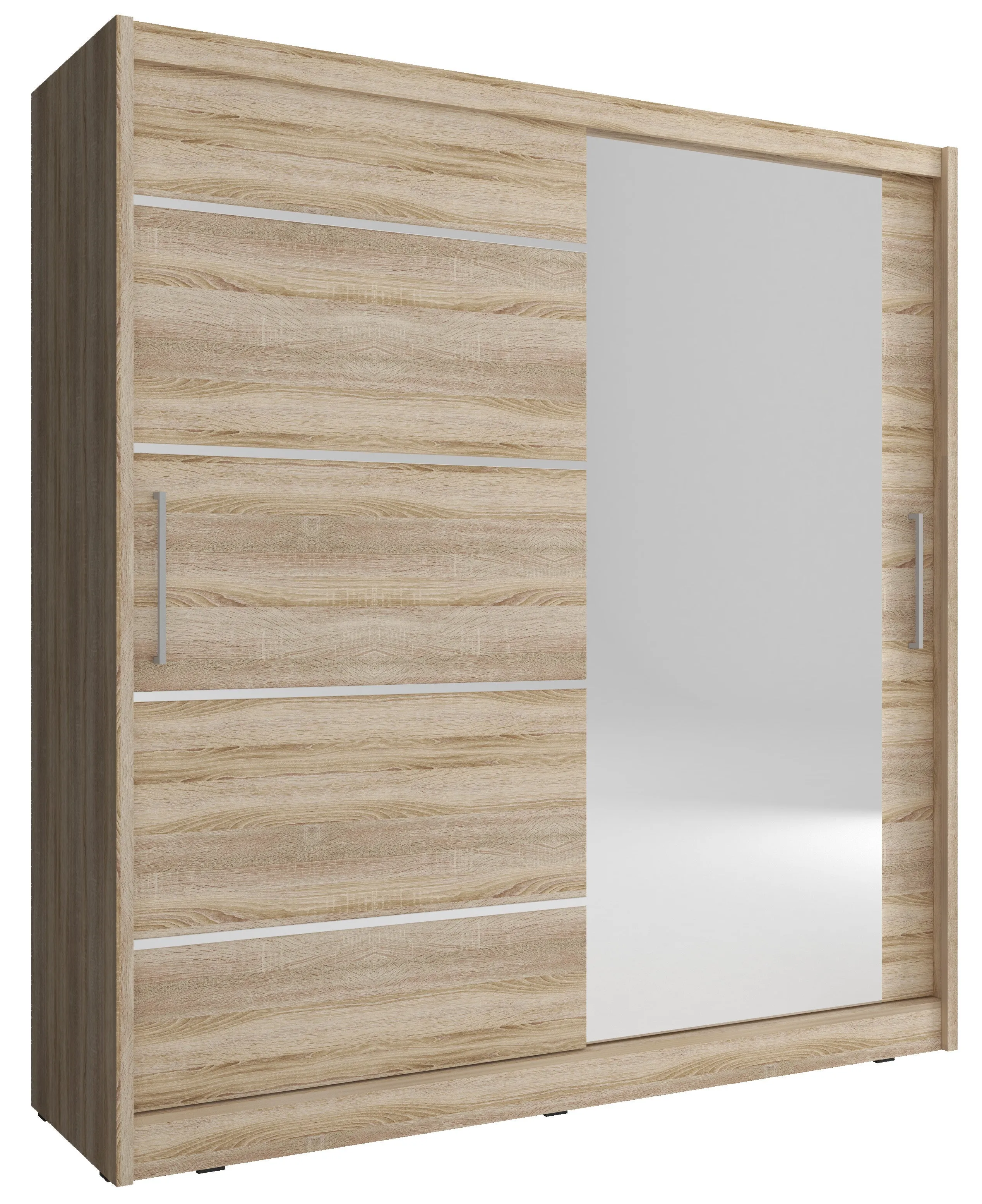 SLIDING DOOR WARDROBE MAJA I ALU 180CM SONOMA